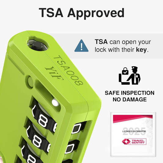 Puroma TSA Approved Luggage Travel Locks with Open Alert Indicator, 4 Digit Combination Resettable Code Zinc Alloy Lock for Suitcase, Backpack, Bag, Toolbox, Locker (2 Pack, Rose Red)