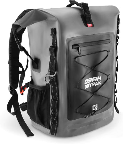 Waterproof Backpack Dry Bag 35L/55L/85L – Heavy Duty Roll-Top Hiking Backpack for Travel, Kayaking, Boating, Camping, Rafting and Fishing