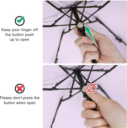 Mini Travel Umbrella - UPF 50+ Sun Protection Compact Manual Open Small Sun Umbrella