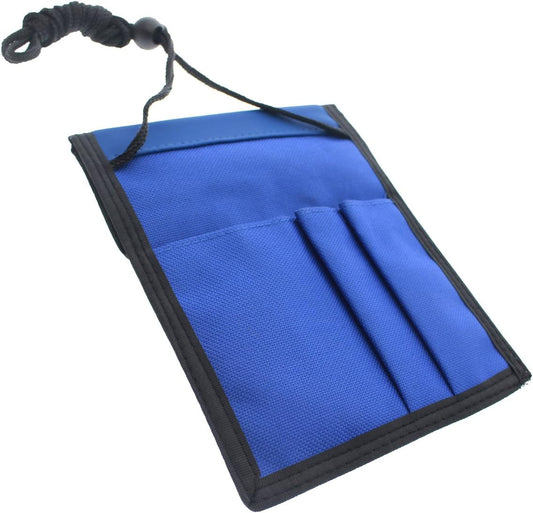 Specialist ID 2 Pack - Travel Passport Wallet - 4 x 3 Display Window - Adjustable Lanyard w/Pen Slots and 3 Pockets for Money, Ticket, Document (Royal)