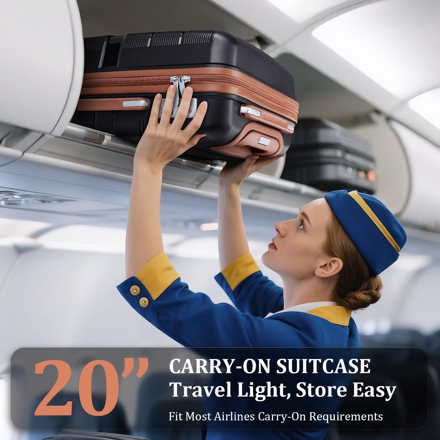 4-Piece Hardshell Luggage Set with TSA Locks, Expandable Suitcases and Silent Spinner Wheels - Vibrant Colors for Easy Identification (14/20/24/28 Inch) - Family Travel Suitcase Sets