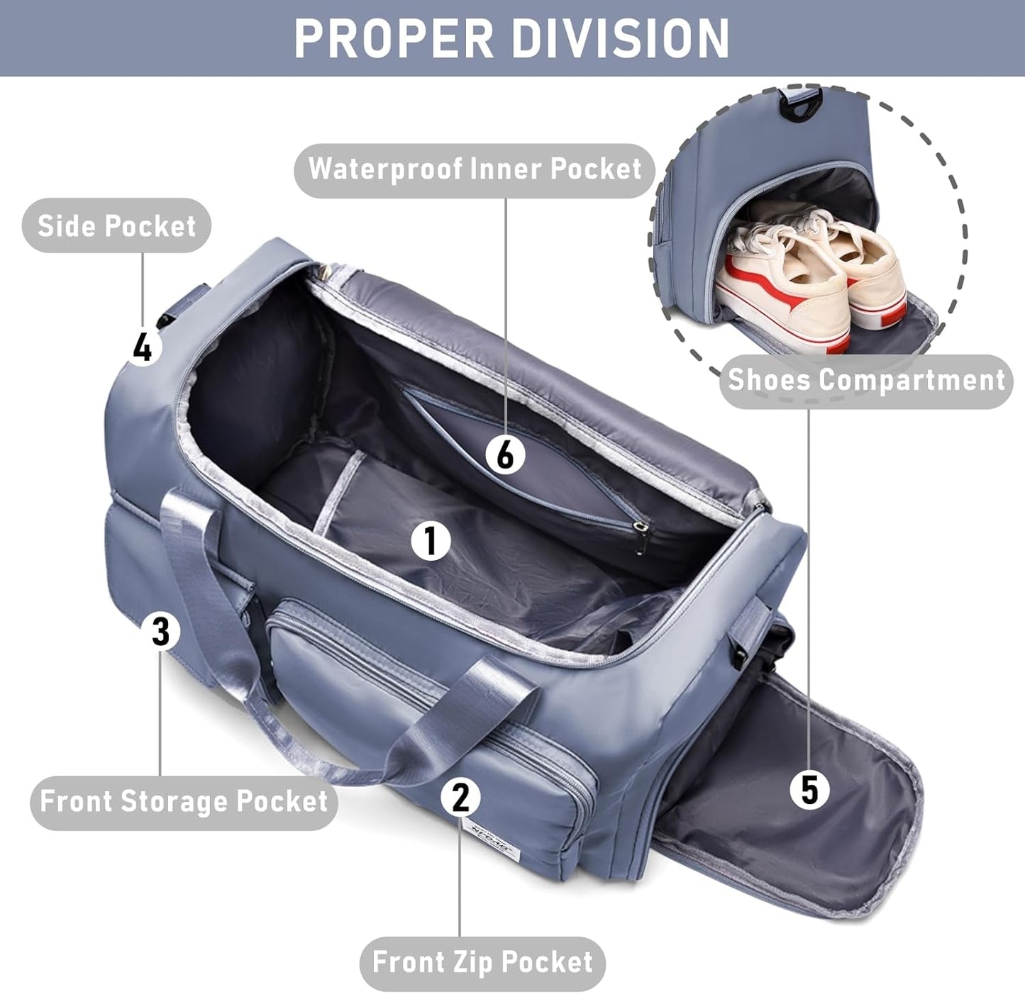 NPBAG Women Travel Duffel, Multi Functional Large Expandable Weekender Carry-on Tote, Gym Workout Overnight Bag, Mommy Hospital Bag for Labor and Delivery