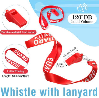 Halloween Guard Visor Hat Emergency Whistles with Lanyard Red Guard Hat Sun Visor Caps for Men and Women Costume