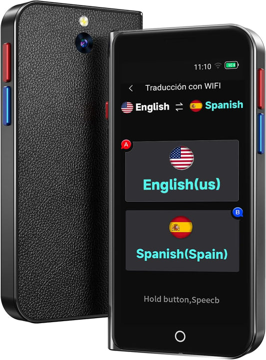 Language Translator Device No Wifi Needed, High-end Upgraded Ai Translator, Offline Real-Time Voice Spainish Translation, Support 139 Languages, Recording&Photo Premium Translation Device for Business