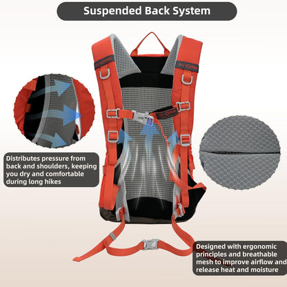 22L Hiking Backpack Lightweight Durable Waterproof Ventilated & Sweat-Wicking Internal Frame Multi-Purpose Daypack for Men & Women, Camping, Hiking, Travel, and Cycling