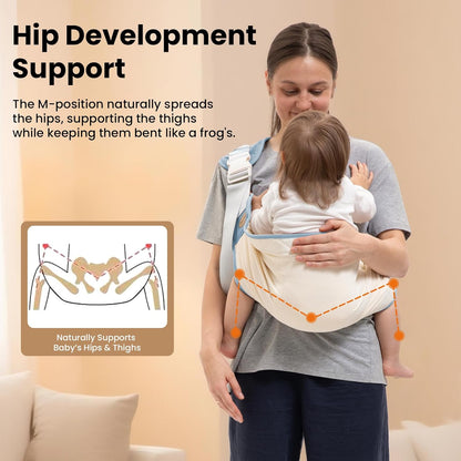 Baby Carrier Newborn to Toddler, Baby Sling Carrier, Toddler Carrier 25-60 lbs with Adjustable Straps, Soft Padded Edges, Lightweight and Travel-Friendly Newborn Baby Carrier