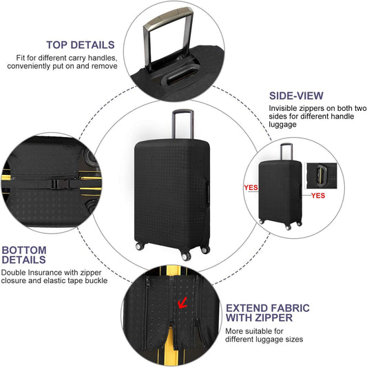7-Mi Travel Suitcase Protector elastic sleeve Cover 19"-20" Anti-Scratch Luggage Cover Size S
