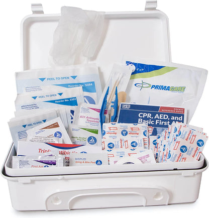 Primacare 25 Person Medium Emergency Preparedness First Aid Kit for Home, School and Office, Wall Mounted White