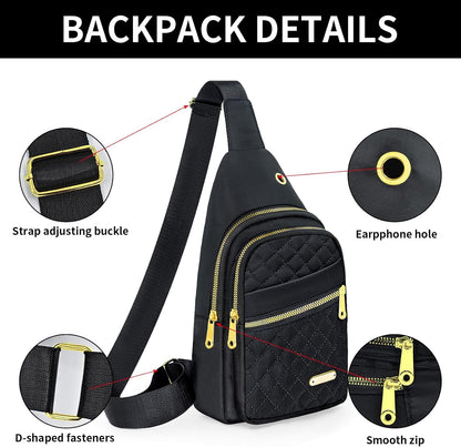 Small Sling Bag For Women Men Casual Crossbody Sling Backpack