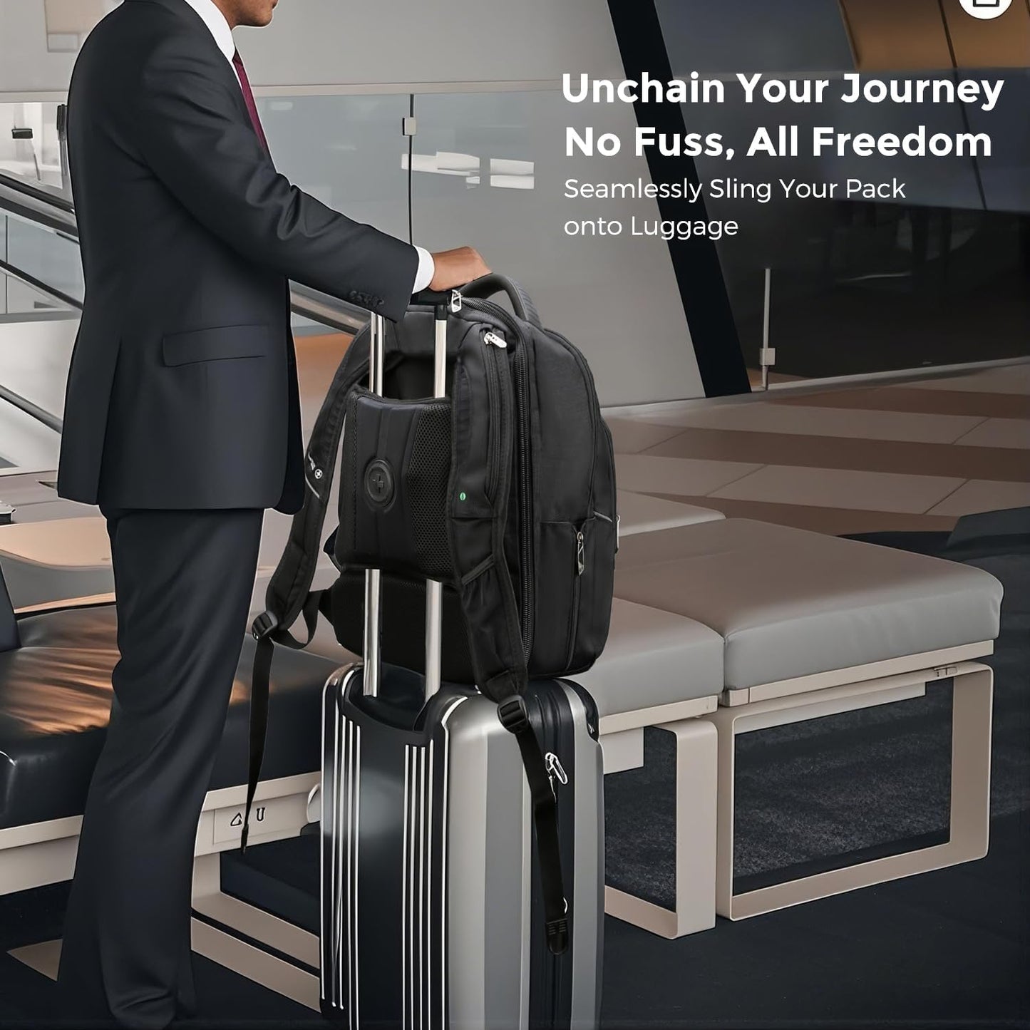 Swissdigital Design TSA Business Laptop Backpack For Men,Travel Backpack With USB Charging Port,College Tech Backpacks With RFID Pockets Presents For Men Fits 15.6 Inch Computer | TERABYTE