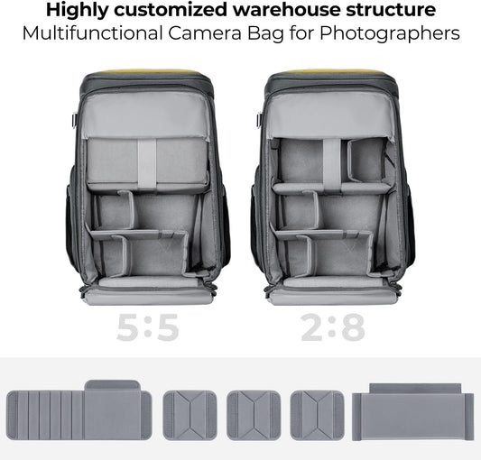 K&F CONCEPT Professional Camera bags for photographers 25L Large Capacity Camera Case Waterproof Photography Camera Backpack for Dslr Cameras