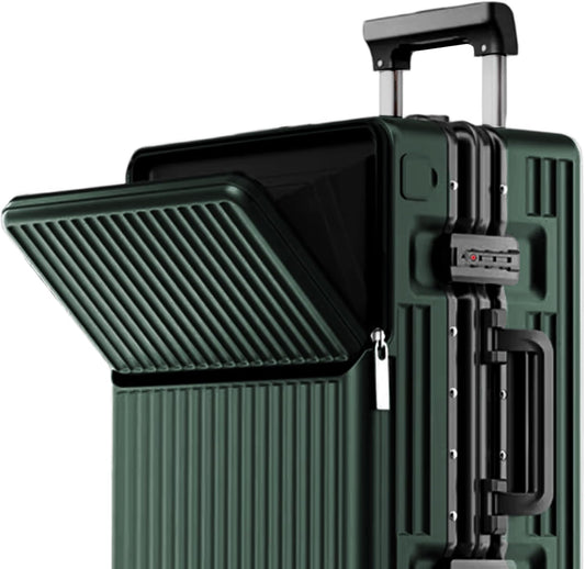 Zipperless Luggage, Polycarbonate Aluminum Hard Shell, Expandable Carry-On Suitcase with Spinner Wheels, Hard Shell Suitcase, 26 Inch Cabin