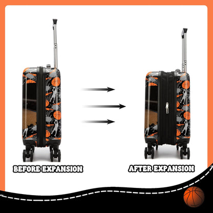 Kid’s Luggage Set 5 Piece Suitcase Set 16’’ Hardside Basketball Luggage with Spinner Wheels Boys Carry on Toddler Travel Rolling Suitcase Carry on Luggage Airline Approved