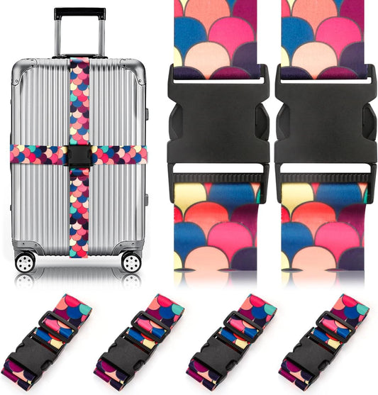 Adjustable Travel Luggage Strap Suitcase Belt Travel Bag Accessories 1.96 in W x 6.23 ft L