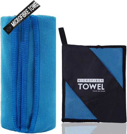 Microfiber Travel Towel, Soft Lightweight Quick Dry Towel, Super Absorbent Compact Travel & Sports & Beach Towels for Camping, Backpack, Gym, Swimming, Yoga, Hiking (XS:12"×24" -Blue)
