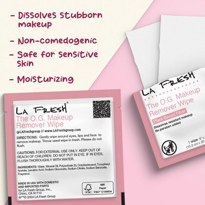 La Fresh Makeup Removal Facial Cleansing Wipes, Waterproof, 200 Count, Skin Care Travel Essentials