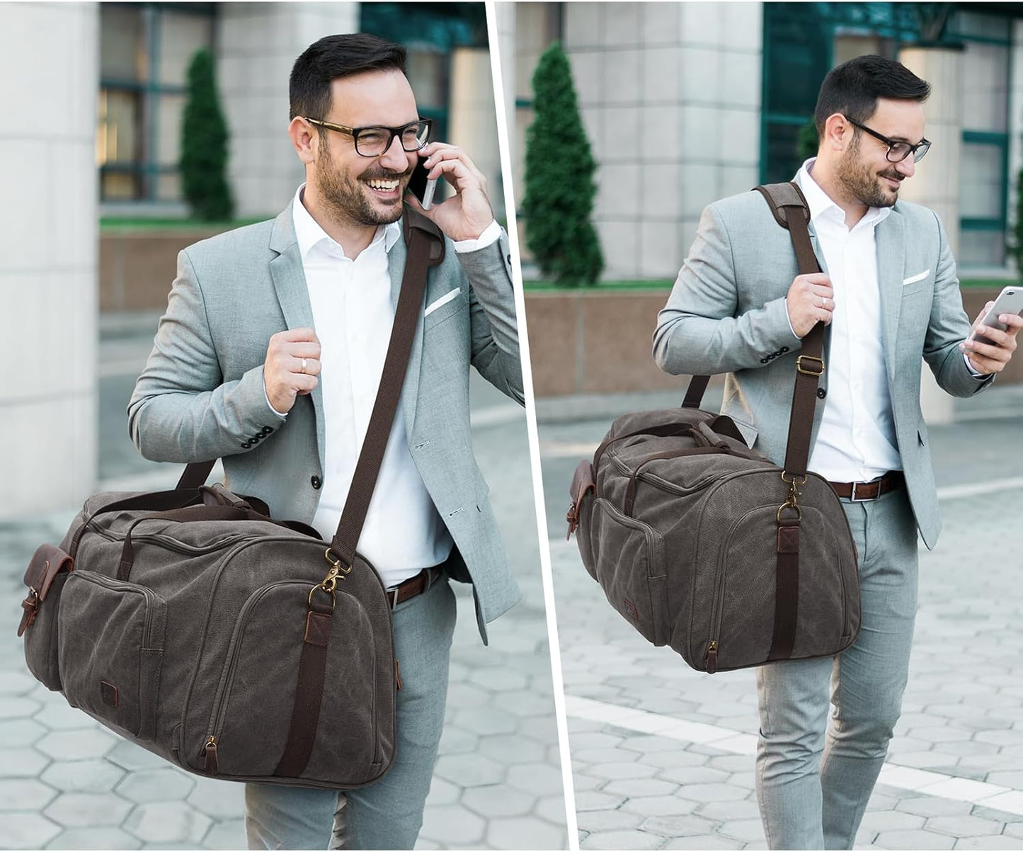 S-ZONE Garment Bags for Travel Convertible Garment Duffle Bags for Travel Suit Carry on Luggage for Men Hanging Suitcase