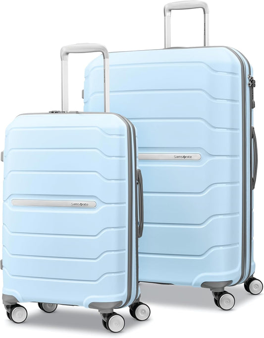 Samsonite Freeform Hardside Expandable with Double Spinner Wheels, Sky Blue, 2-Piece Set (21/28)
