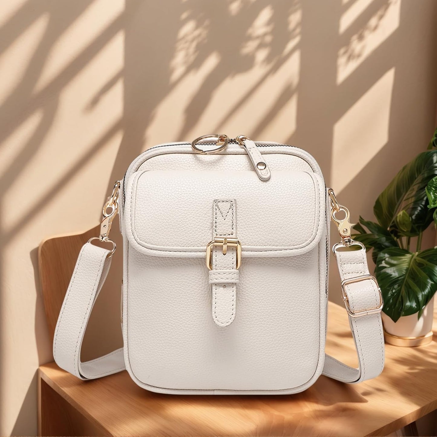 1060 Leather Crossbody Bags for Women Anti-Theft Vegan Purse with Card Slots, Travel Shoulder Bag, Waterproof Crossbody Purse