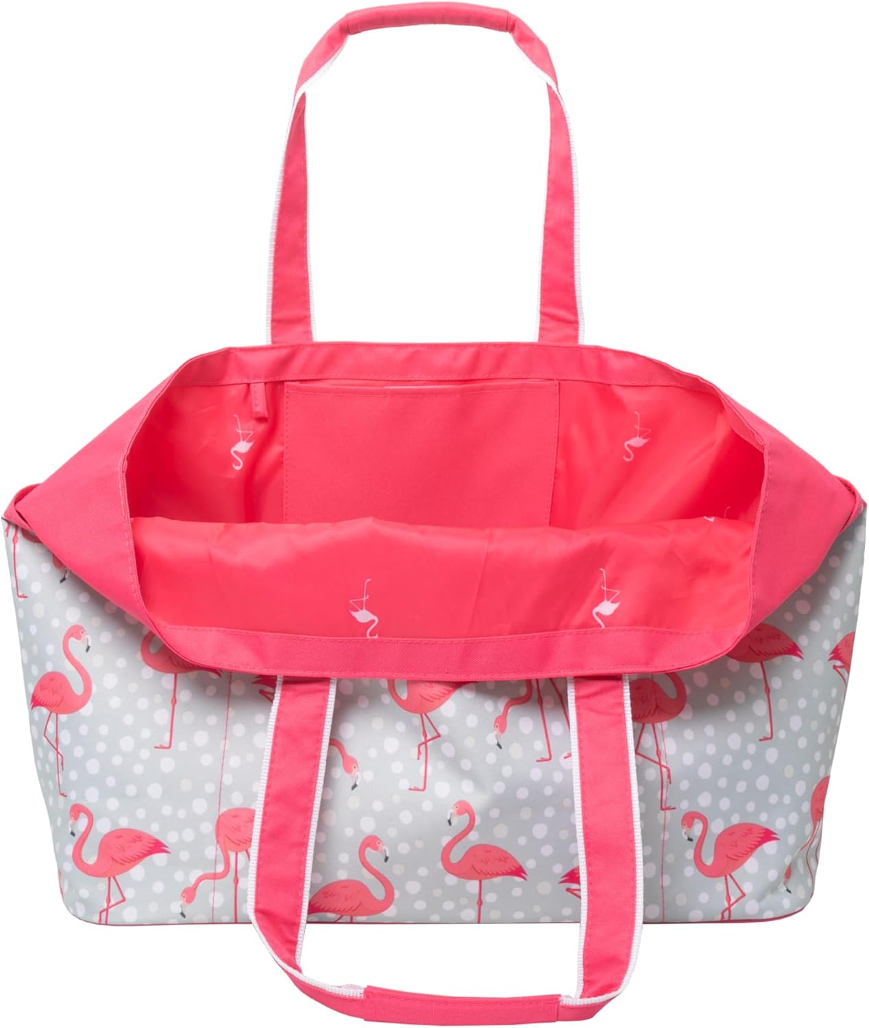 geckobrands Oversized Beach Tote – Large and Stylish Beach Bag with 4 Exterior Pockets and Zippered Internal Compartment