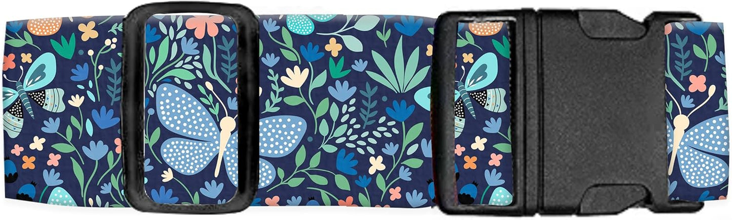 Luggage Straps for Suitcases Travel Belt Accessories, Cute Suitcase Strap, Adjustable Luggage Belt Strap, Heavy Duty with Quick-Release Buckle Luggage Strap Boho Dragonfly