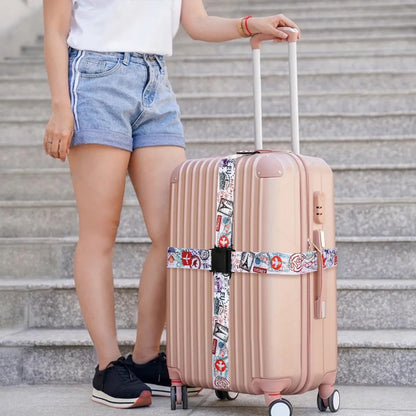 Adjustable Travel Luggage Strap Suitcase Belt Travel Bag Accessories 1.96 in W x 6.23 ft L