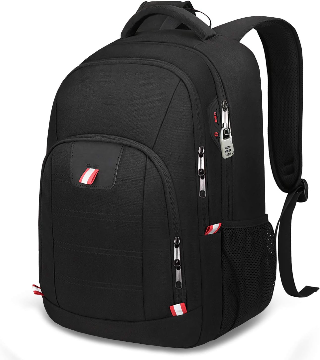 Travel Laptop Backpack, Black Backpack for Men and Women with USB Slit Business Computer Back Pack (Black, 15.6 Inch)
