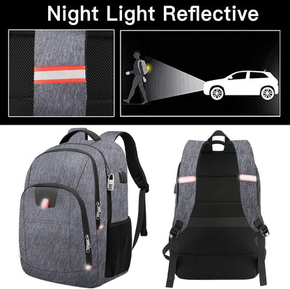 Laptop Backpack for Men, Large Anti-Theft Business Travel Backpack with USB Charging Port, Water Resistant College School Computer Bag for Men/Women for 17 Inch Laptop and Notebook