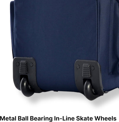 Olympia U.S.A. 29 inch Jumbo Size 8 Pockets Wheeled Rolling Duffel Bag Water Resistant Luggage Lightweight Travel Suitcase with Retractable Handle