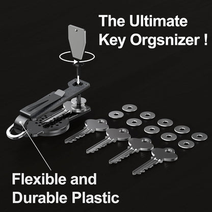 Key Organizer for Men/Women Compact Key Holder Minimalist Key Case Metal Key Chain Key Holder for Keychain Secures 2-6 Keys