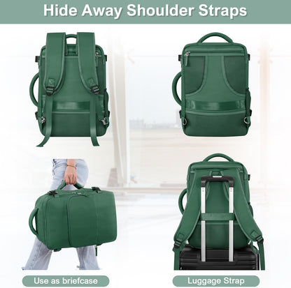 Travel laptop Backpack for Women, Personal Item Size Flight Approved, 16 Inch Laptop Bag with Multi-Pockets, Hiking Backpack, Waterproof Carry On Backpack Casual Daypack Backpack