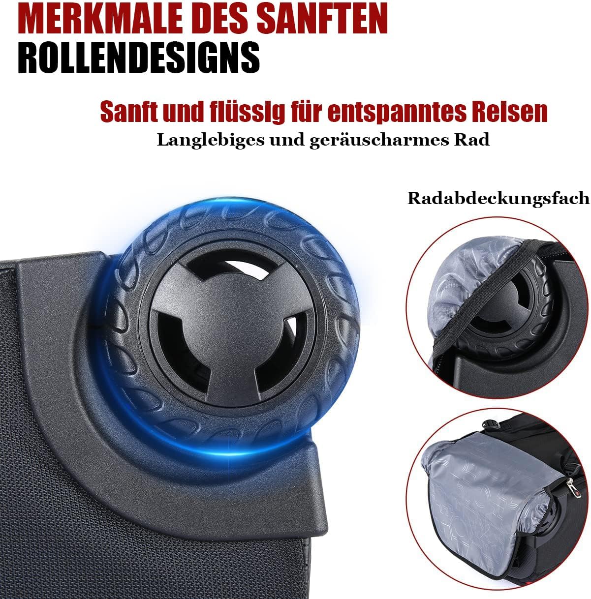 Extra Large Rolling Backpack with Wheels - Water-Resistant, 18" Laptop Compartment, 22.5"x15"x10", 55L Capacity, Ideal Carry-On for Weekend Travel, College, Work - Wheeled Business Backpack for Adults