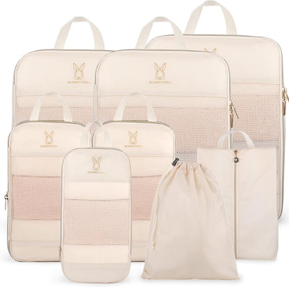 Expandable Compression Packing Cubes for Suitcases,6 Set Lightweight Compressible Travel Packing Organizer for Carry on Suitcase,Organizer Bags Set as Travel Essentials for Women