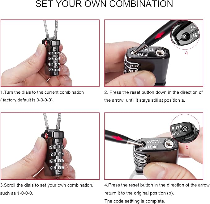 ZHEGE Travel Locks, TSA Approved Locks - Image 7