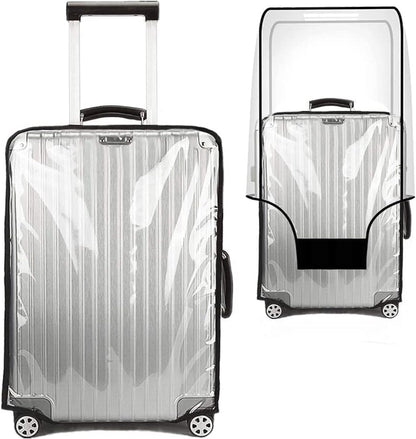 Suitcase Cover for 24" Luggage TSA Approved Clear PVC Thickened Protective Sleeve Cover for Wheeled Luggage Waterproof