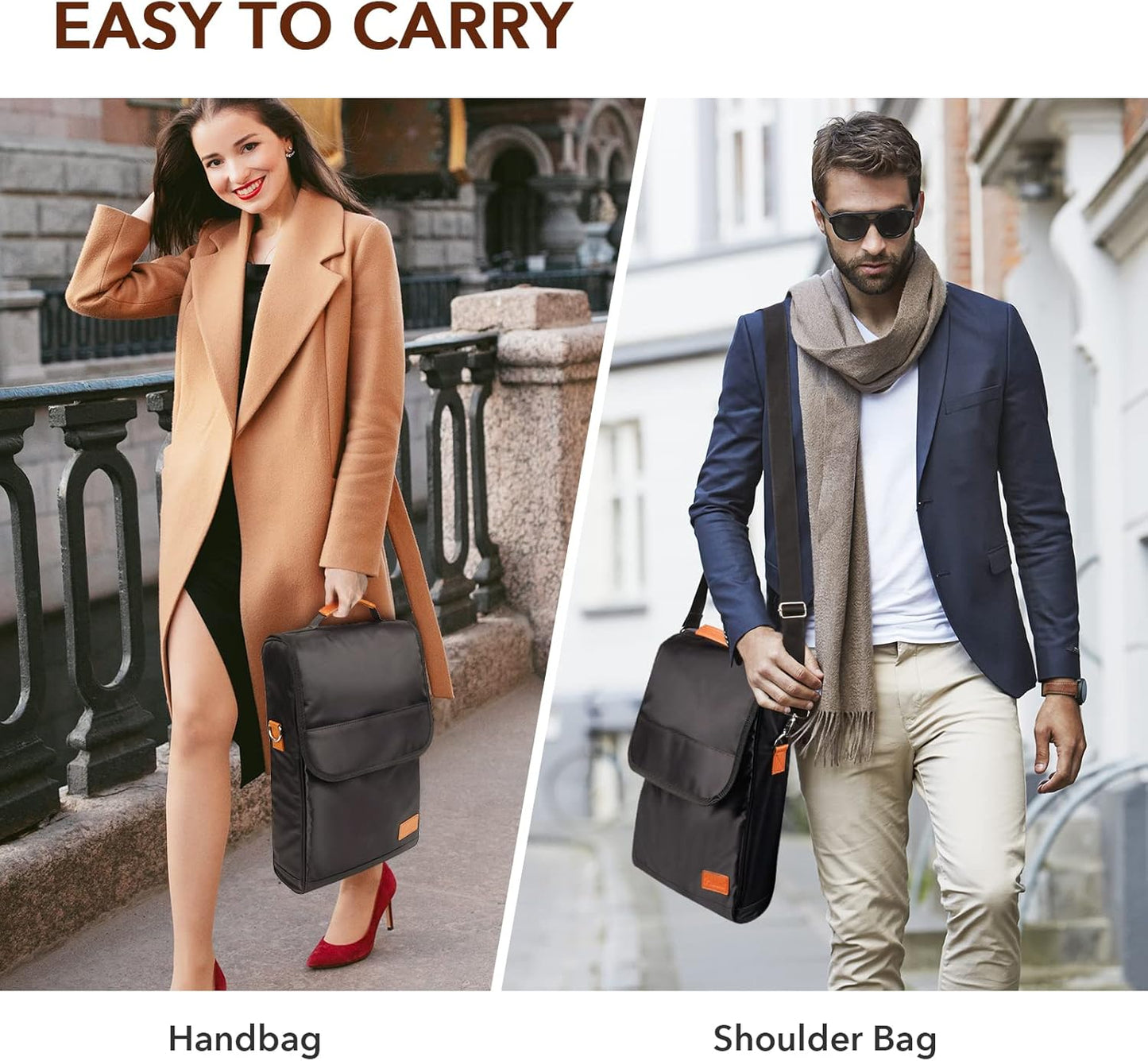 3 Bottle Wine Tote Bag with Tumblers and Opener, Portable Wine Carrier Purse for Travel/Picnic/Beach/Pool/Events/Hiking, Black