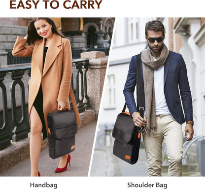 3 Bottle Wine Tote Bag with Tumblers and Opener, Portable Wine Carrier Purse for Travel/Picnic/Beach/Pool/Events/Hiking, Black