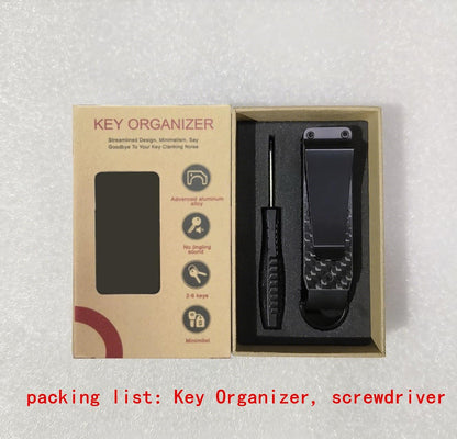 Key Organizer, Minimalist Silent Key Fob, Compact EDC Key Chain, Silent Key Chain with Ring Buckle - Holds up to 2-6 Keys