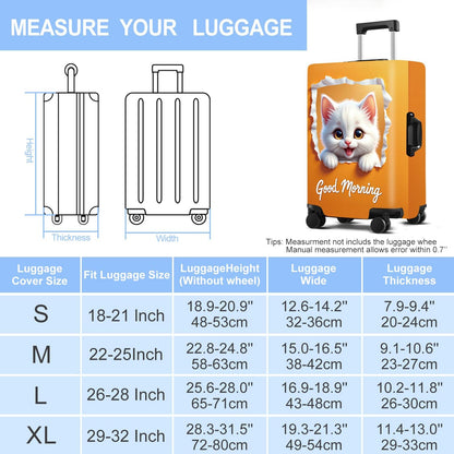 Luggage Cover Washable Suitcase Protector Anti-scratch Suitcase cover Fits 20-34 Inch Luggage (CAT2, S(20-22inch suitcase))