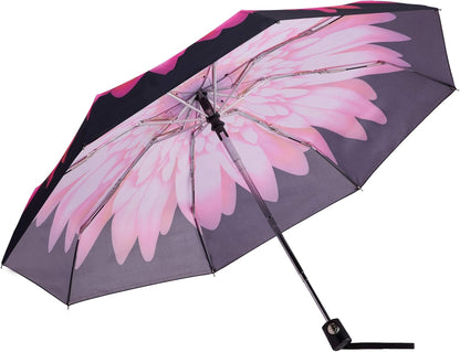 Goothdurs Automatic Mini Travel Windproof Umbrella Compact Auto Open/Close Small Lightweight Folding Rain Umbrellas for Women Men