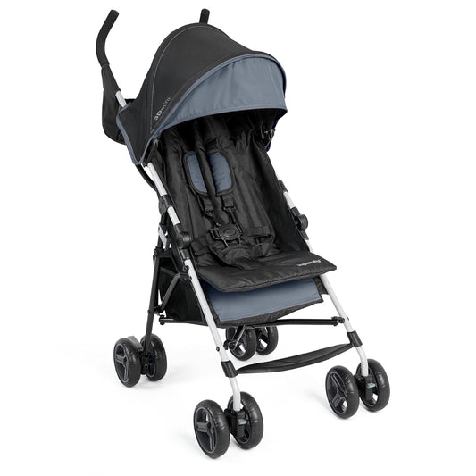 Ingenuity3D Mini Convenience Stroller – Lightweight Stroller with Compact Fold, Multi-Position Recline, Canopy with Pop Out Sun Visor – Umbrella Stroller for Travel and More, Slate Grey