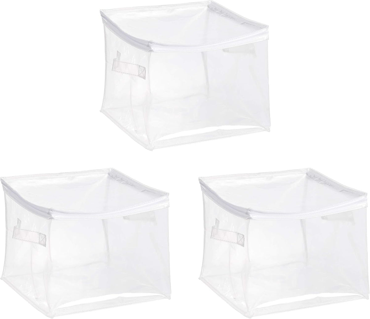 Amazon Basics Clear Zippered Organizers, 3-Pack