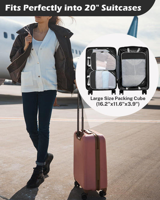 Compression Packing Cubes, Gonex Extensible Storage Mesh Bags Organizers