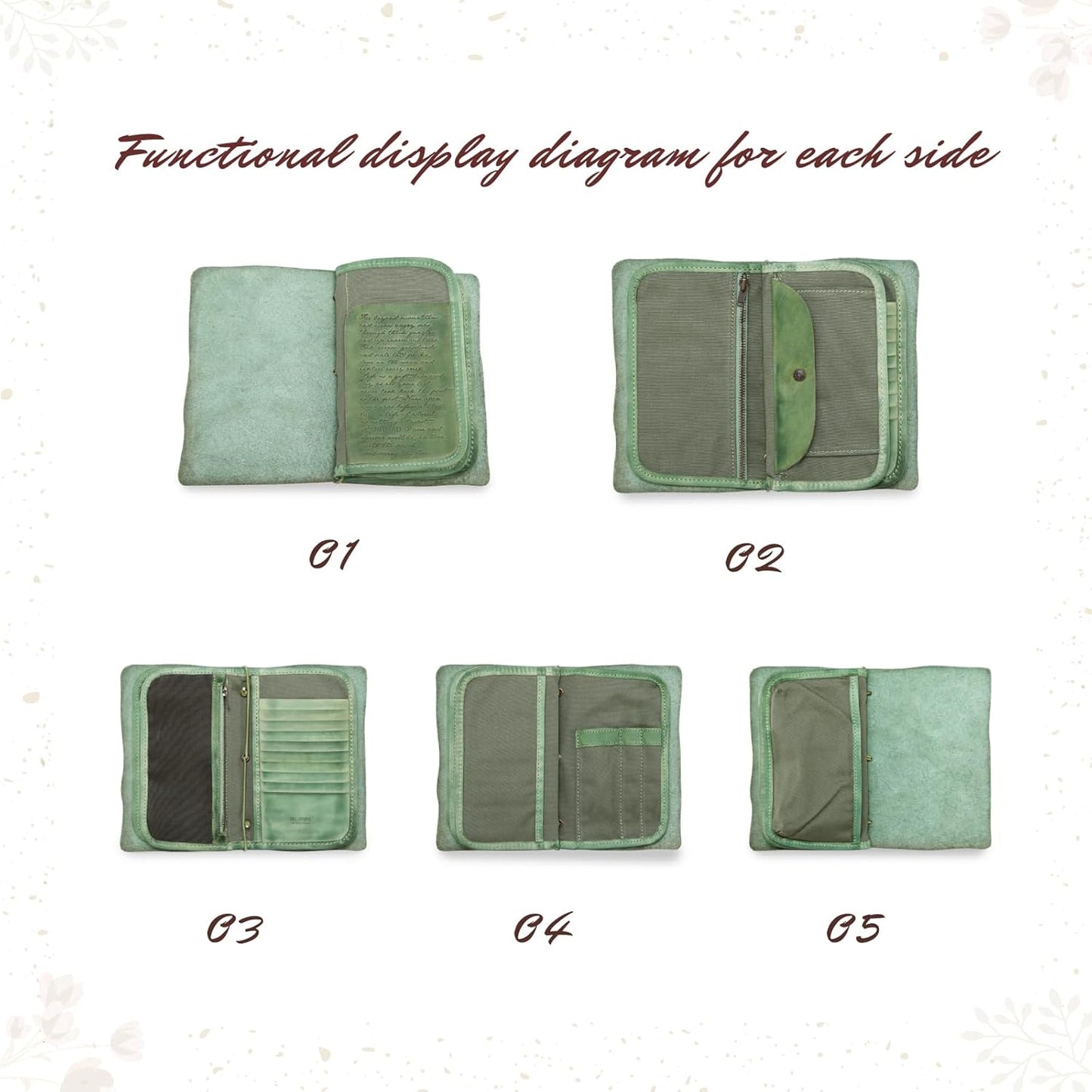 Genuine Leather Nomad Organizer Travel Wallet | Women's Wallet Clutch Passport Holder
