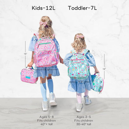 mibasies Toddler Backpack for Girls 2-4: Cute Kids Backpacks for Girls - Preschool Kindergarten Backpack - Rabbit