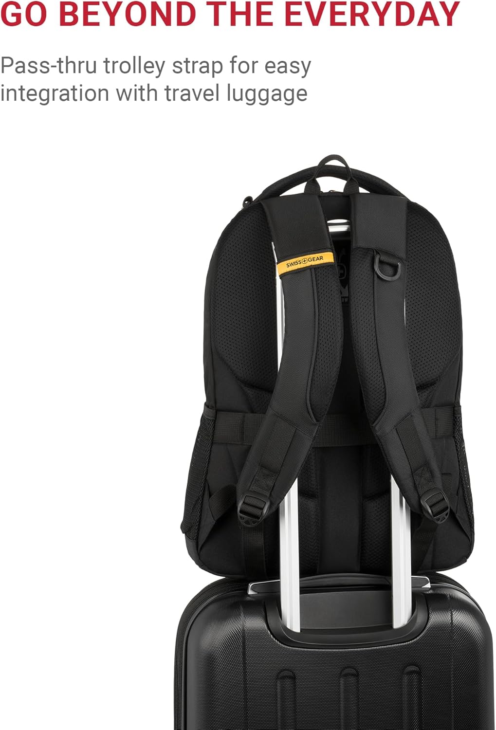SwissGear Cecil 5505 Laptop Backpack, Black/Gold, 18-Inch
