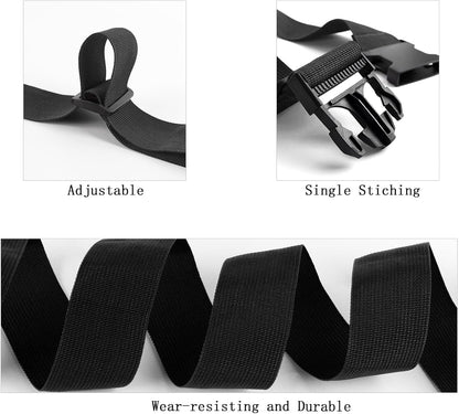4Pcs Luggage Straps for Suitcase Travel Accessories TSA Approved, 80In Long Belts to Keep Your Suitcase Secure, Adjustable Bag Straps with Quick-Release Buckle for Travel Bag Closure, Black