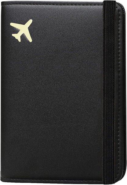 ZOPPEN Passport Holder Wallet, Passport Cover Travel Wallet Women Travel Essentials Accessories Document Organizer Travel Must Haves Rfid Blocking Cover Case for Women and Men, Black