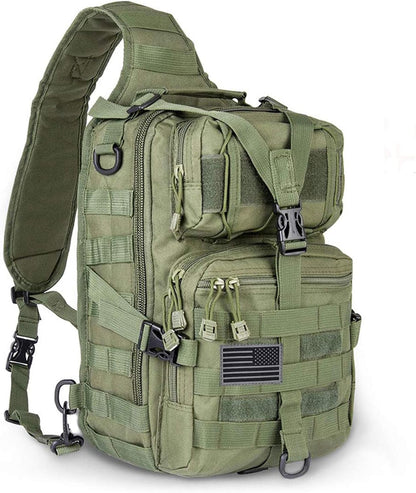 hopopower Tactical Sling Bag Pack Military Rover Shoulder Backpack EDC Assault Range Bag, Water-Resistant