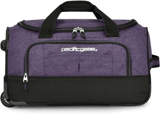 Pacific Gear Rolling Duffel Bag with Wheels, Luggage, Hockey, Sports, XL, Rollers, Heavy Duty 21"